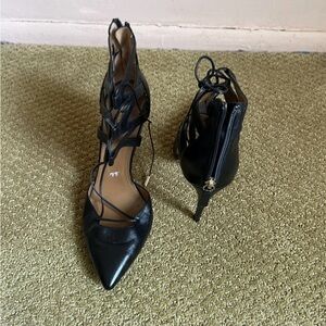 Aquazzura Black T-strap pump